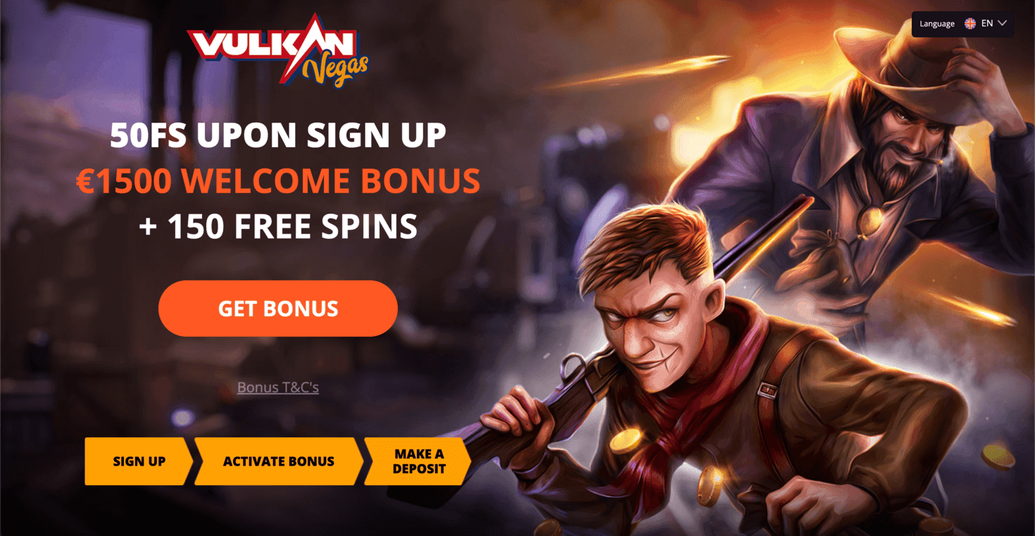 Vulkan Vegas 50 фриспинов бонус
