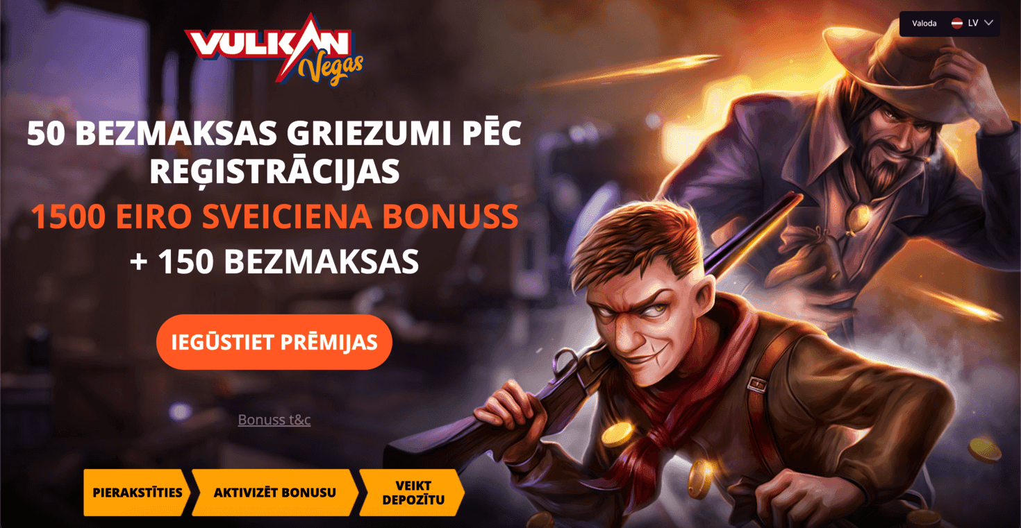 Vulkan Vegas 50 bezmaksas griezieni
